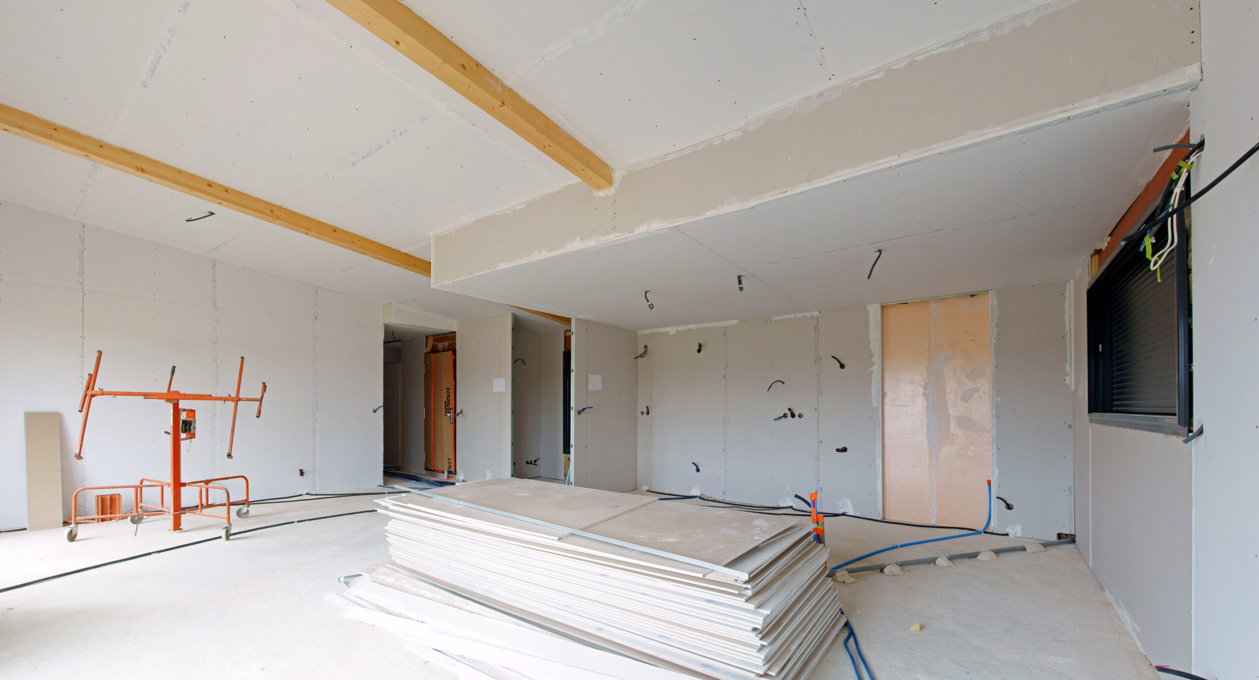 Image d'un chantier de plaquiste